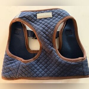 NWOT Max-Bone Emil Dog Harness - Navy blue with chocolate edging.